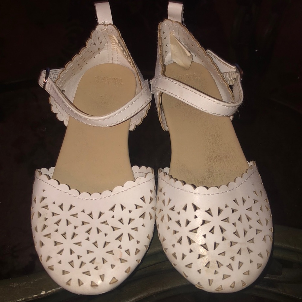 Cute white eyelet shoes
